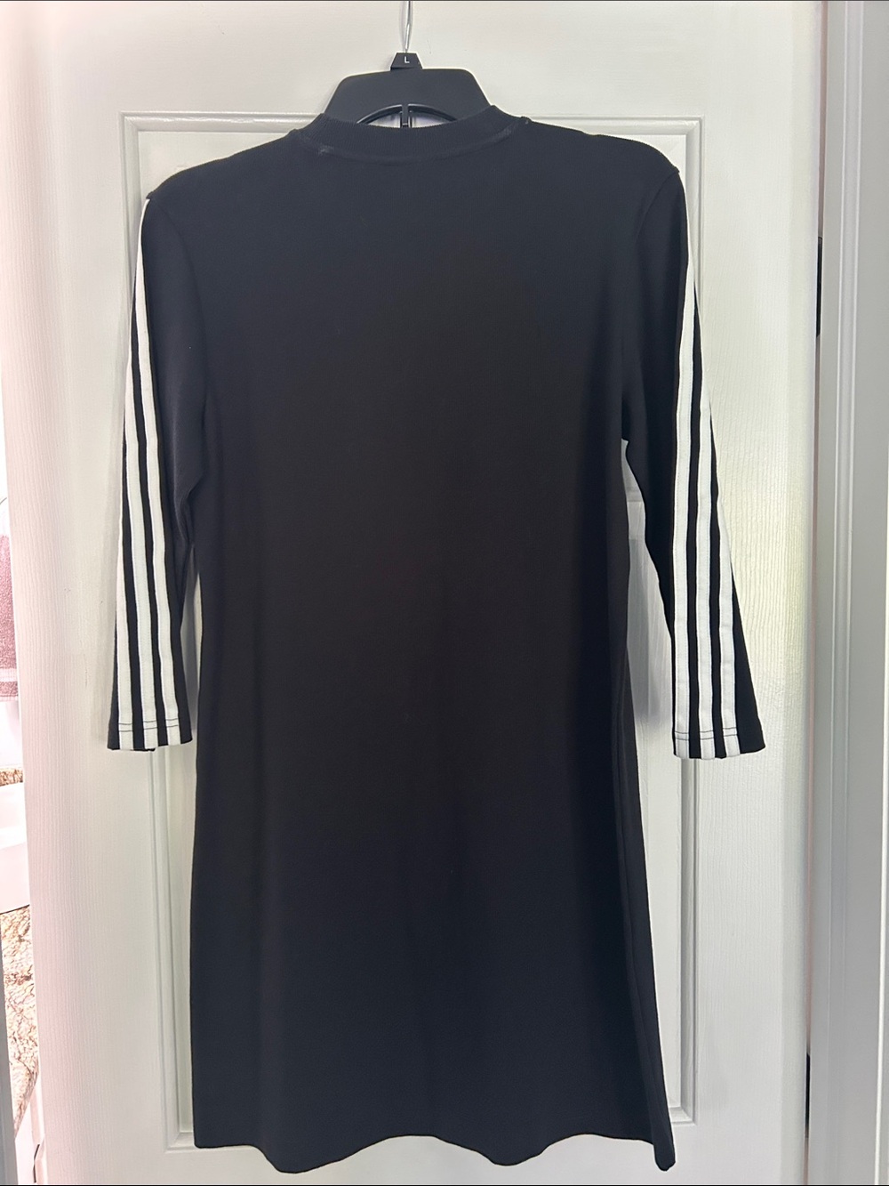 adidas Black Dress with White Three-Stripe Sleeves - Picture 3 of 3